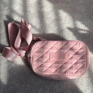 PINK Victoria's Secret Quilted Crossbody Bag - Soft Pink